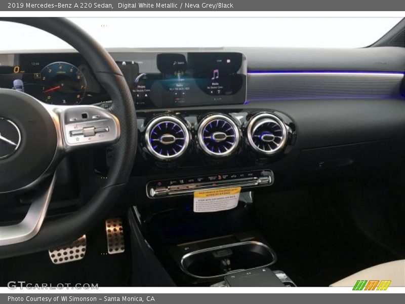 Digital White Metallic / Neva Grey/Black 2019 Mercedes-Benz A 220 Sedan
