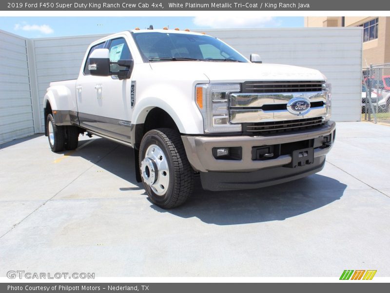White Platinum Metallic Tri-Coat / King Ranch Java 2019 Ford F450 Super Duty King Ranch Crew Cab 4x4