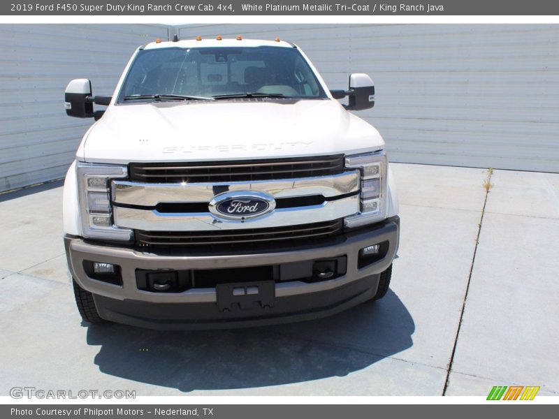 White Platinum Metallic Tri-Coat / King Ranch Java 2019 Ford F450 Super Duty King Ranch Crew Cab 4x4