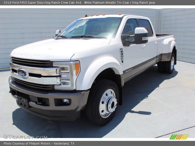 White Platinum Metallic Tri-Coat / King Ranch Java 2019 Ford F450 Super Duty King Ranch Crew Cab 4x4
