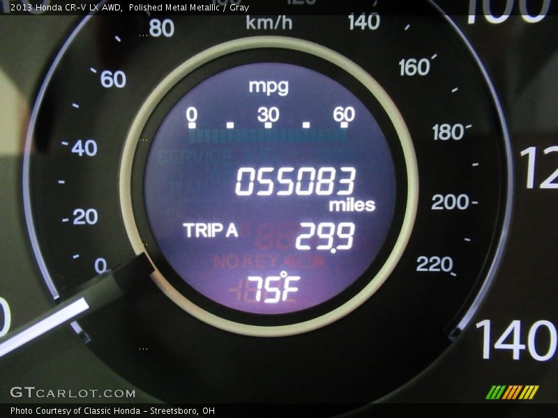 Polished Metal Metallic / Gray 2013 Honda CR-V LX AWD