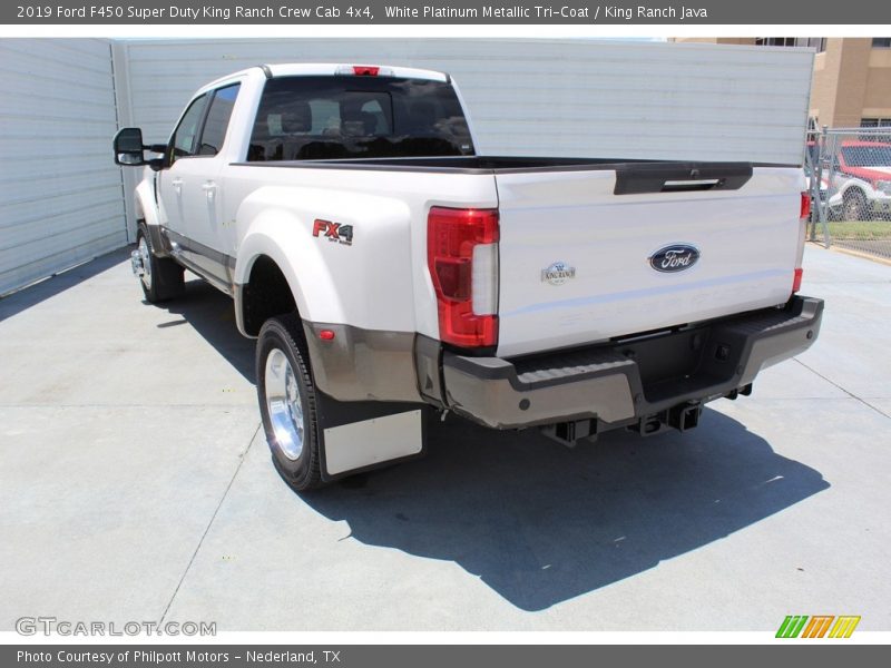 White Platinum Metallic Tri-Coat / King Ranch Java 2019 Ford F450 Super Duty King Ranch Crew Cab 4x4