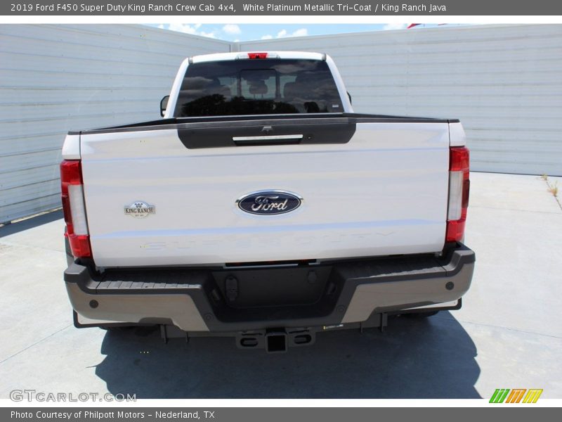 White Platinum Metallic Tri-Coat / King Ranch Java 2019 Ford F450 Super Duty King Ranch Crew Cab 4x4