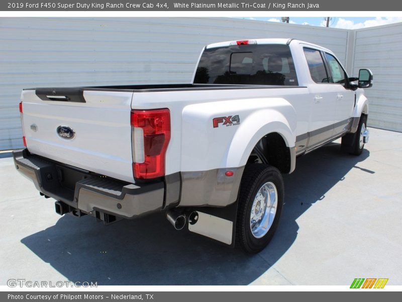 White Platinum Metallic Tri-Coat / King Ranch Java 2019 Ford F450 Super Duty King Ranch Crew Cab 4x4