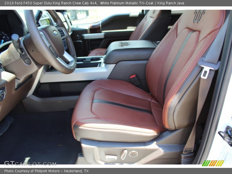 White Platinum Metallic Tri-Coat / King Ranch Java 2019 Ford F450 Super Duty King Ranch Crew Cab 4x4