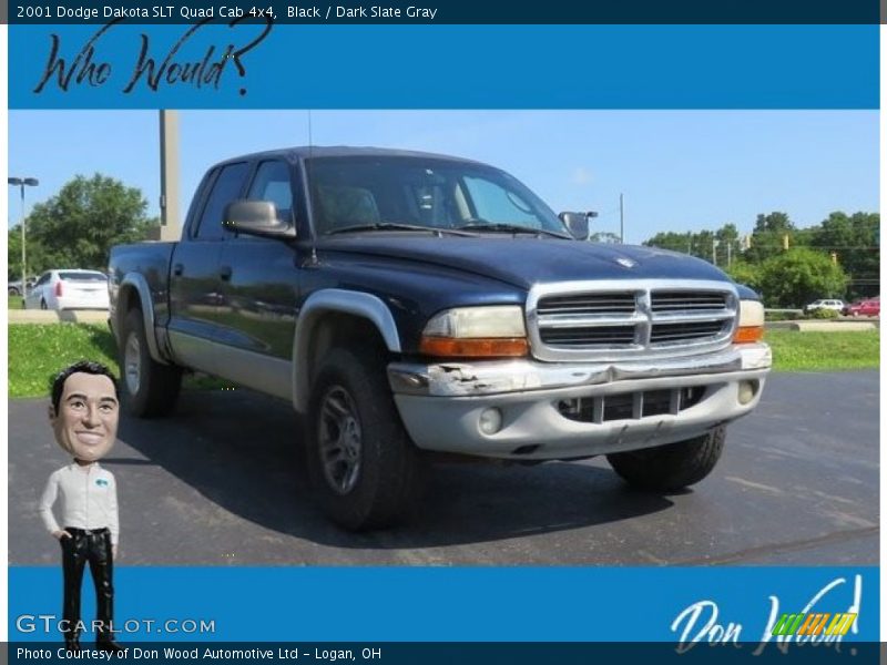 Black / Dark Slate Gray 2001 Dodge Dakota SLT Quad Cab 4x4