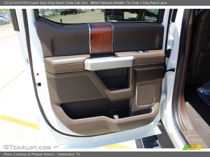White Platinum Metallic Tri-Coat / King Ranch Java 2019 Ford F450 Super Duty King Ranch Crew Cab 4x4