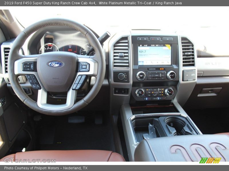 White Platinum Metallic Tri-Coat / King Ranch Java 2019 Ford F450 Super Duty King Ranch Crew Cab 4x4