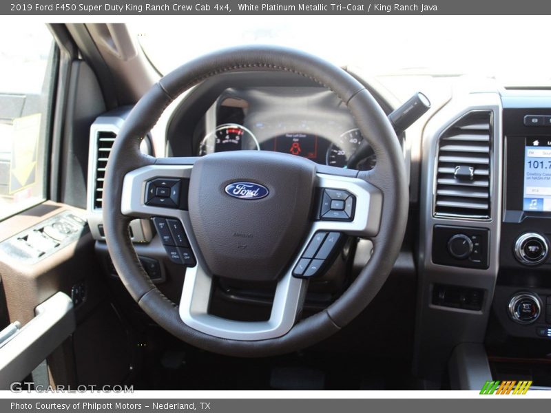 White Platinum Metallic Tri-Coat / King Ranch Java 2019 Ford F450 Super Duty King Ranch Crew Cab 4x4