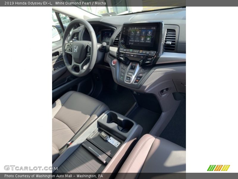 White Diamond Pearl / Mocha 2019 Honda Odyssey EX-L