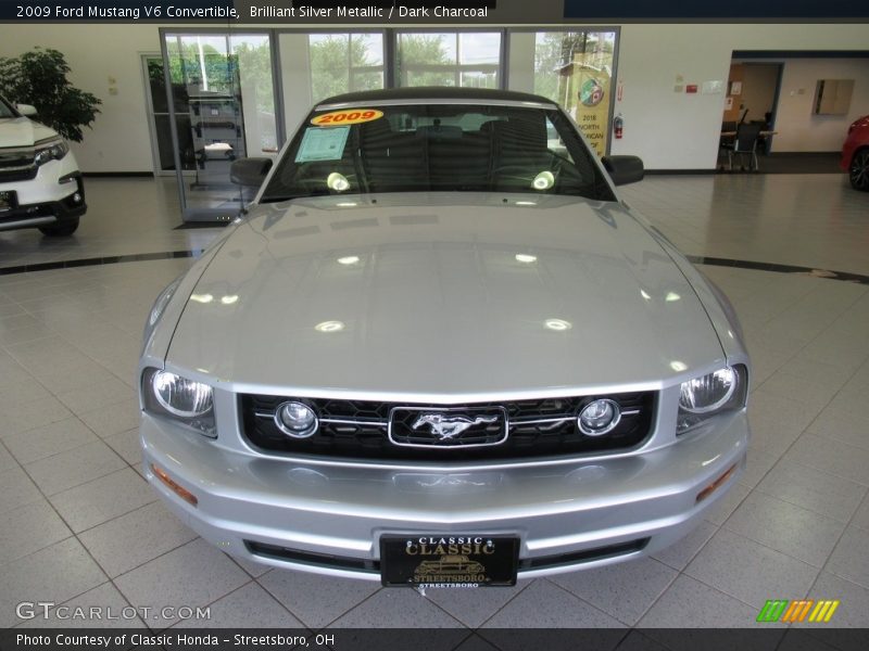 Brilliant Silver Metallic / Dark Charcoal 2009 Ford Mustang V6 Convertible