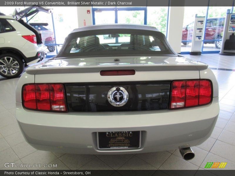 Brilliant Silver Metallic / Dark Charcoal 2009 Ford Mustang V6 Convertible