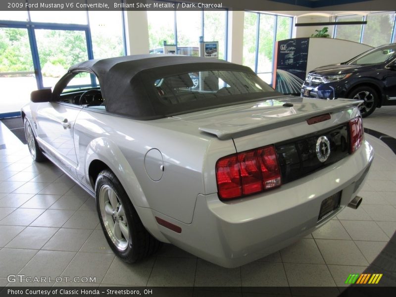 Brilliant Silver Metallic / Dark Charcoal 2009 Ford Mustang V6 Convertible