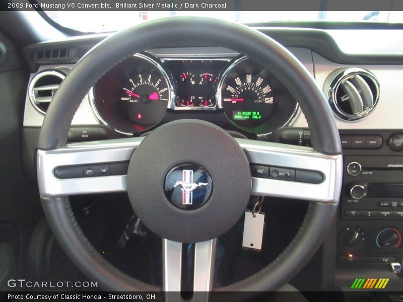 Brilliant Silver Metallic / Dark Charcoal 2009 Ford Mustang V6 Convertible