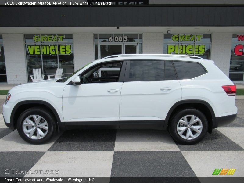 Pure White / Titan Black 2018 Volkswagen Atlas SE 4Motion