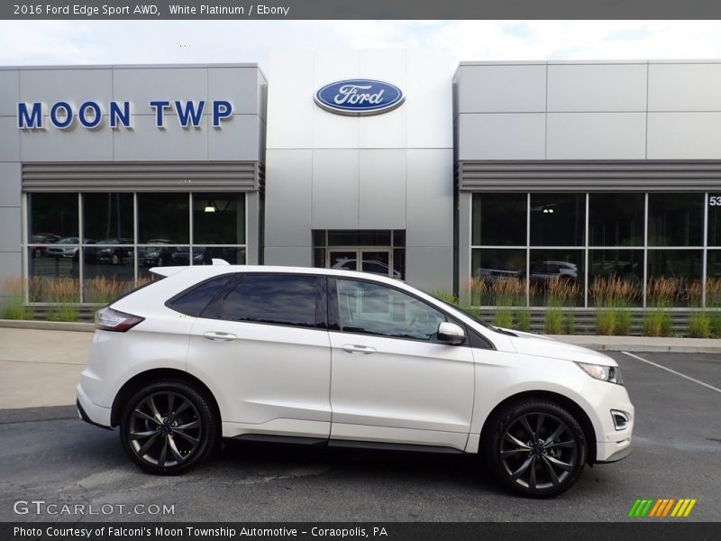 White Platinum / Ebony 2016 Ford Edge Sport AWD