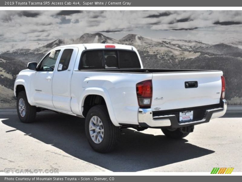 Super White / Cement Gray 2019 Toyota Tacoma SR5 Access Cab 4x4