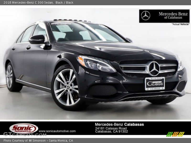 Black / Black 2018 Mercedes-Benz C 300 Sedan