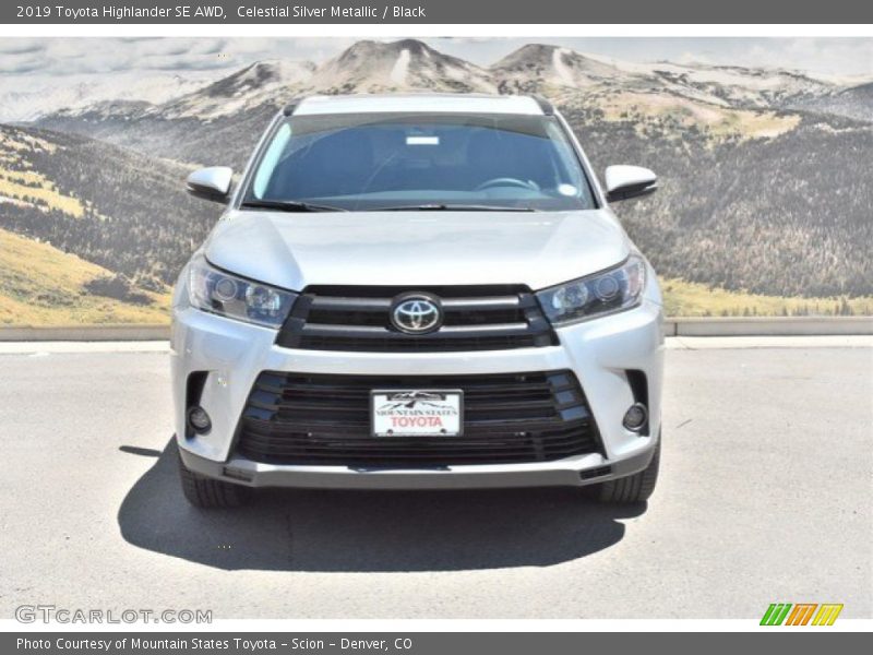 Celestial Silver Metallic / Black 2019 Toyota Highlander SE AWD