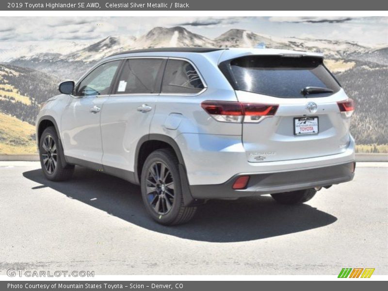 Celestial Silver Metallic / Black 2019 Toyota Highlander SE AWD