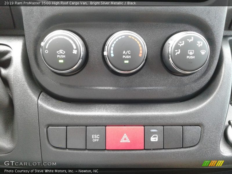 Bright Silver Metallic / Black 2019 Ram ProMaster 3500 High Roof Cargo Van