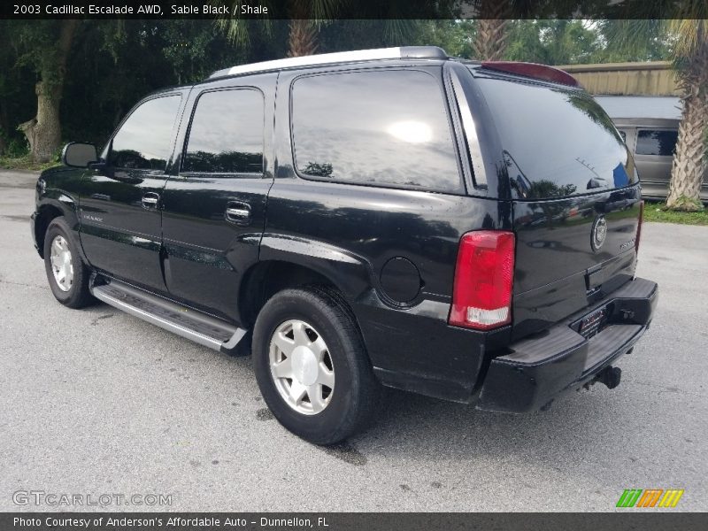 Sable Black / Shale 2003 Cadillac Escalade AWD