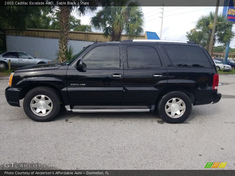 Sable Black / Shale 2003 Cadillac Escalade AWD