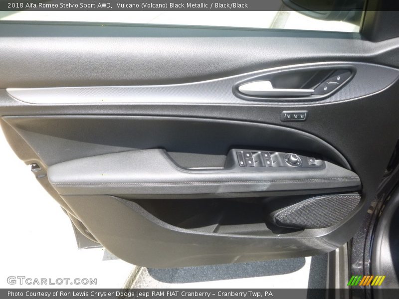 Vulcano (Volcano) Black Metallic / Black/Black 2018 Alfa Romeo Stelvio Sport AWD