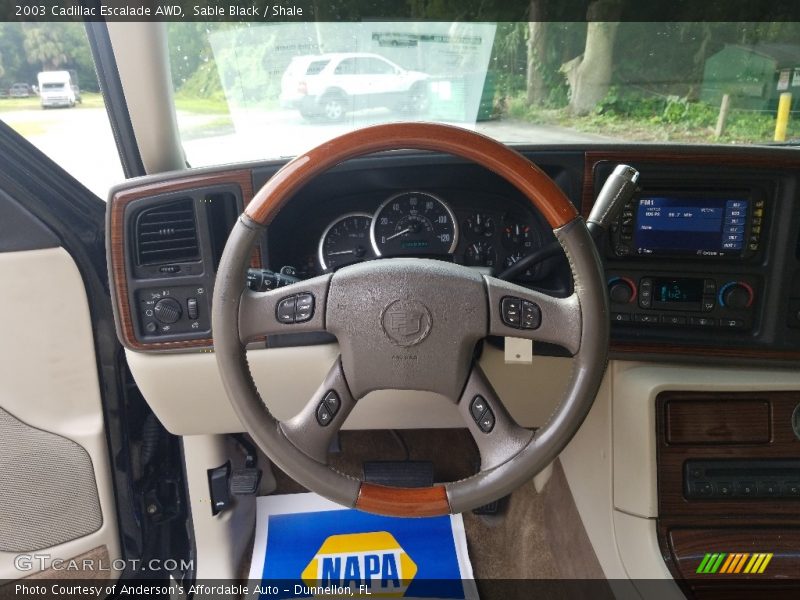 Sable Black / Shale 2003 Cadillac Escalade AWD