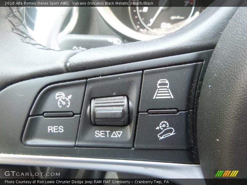 Vulcano (Volcano) Black Metallic / Black/Black 2018 Alfa Romeo Stelvio Sport AWD