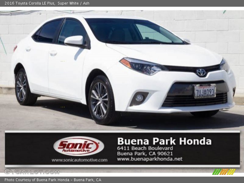 Super White / Ash 2016 Toyota Corolla LE Plus