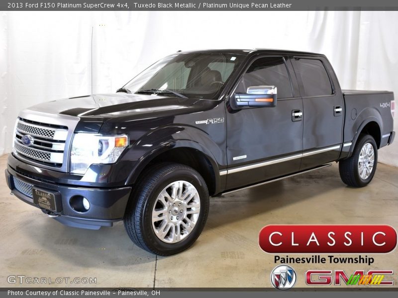 Tuxedo Black Metallic / Platinum Unique Pecan Leather 2013 Ford F150 Platinum SuperCrew 4x4