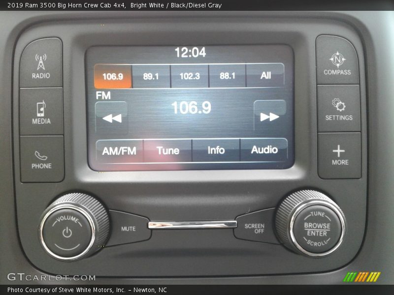 Bright White / Black/Diesel Gray 2019 Ram 3500 Big Horn Crew Cab 4x4