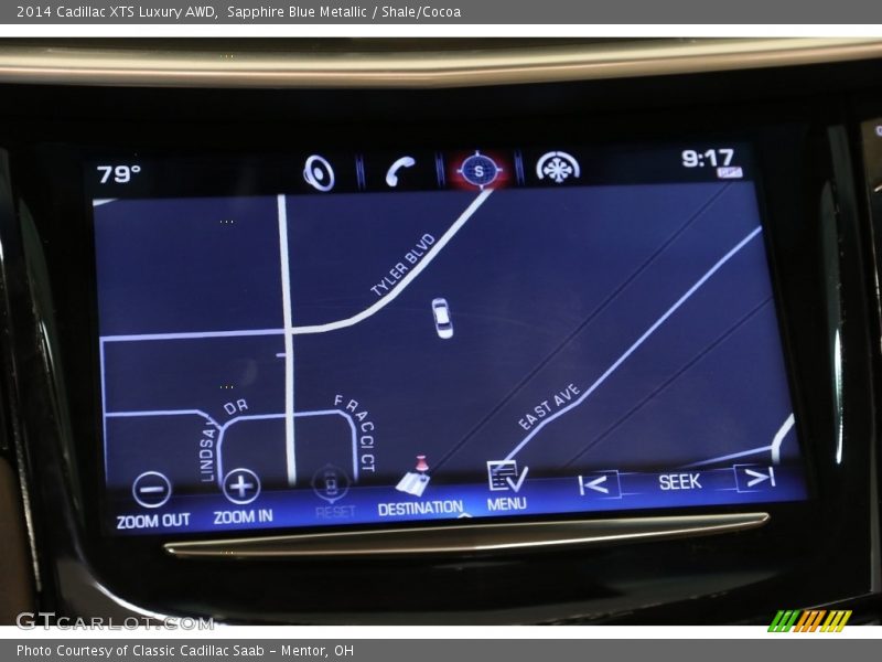 Sapphire Blue Metallic / Shale/Cocoa 2014 Cadillac XTS Luxury AWD