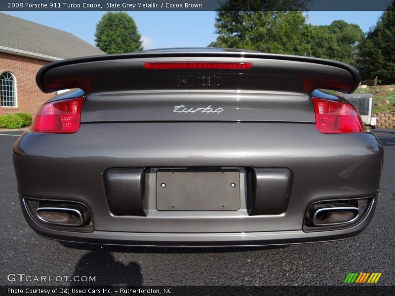Slate Grey Metallic / Cocoa Brown 2008 Porsche 911 Turbo Coupe