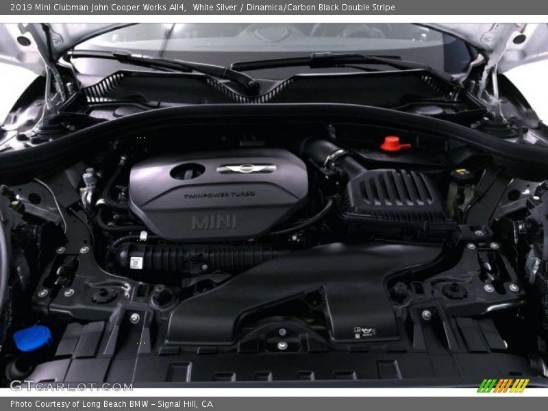 White Silver / Dinamica/Carbon Black Double Stripe 2019 Mini Clubman John Cooper Works All4