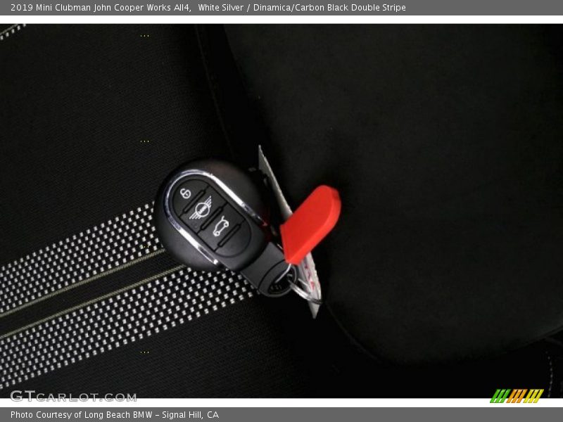 White Silver / Dinamica/Carbon Black Double Stripe 2019 Mini Clubman John Cooper Works All4