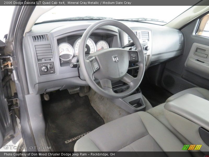 Mineral Gray Metallic / Medium Slate Gray 2006 Dodge Dakota SLT Quad Cab 4x4