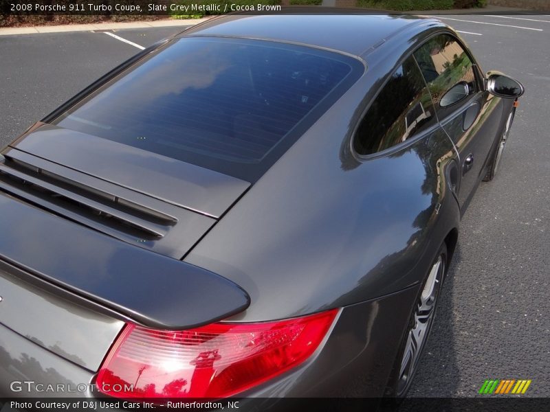 Slate Grey Metallic / Cocoa Brown 2008 Porsche 911 Turbo Coupe