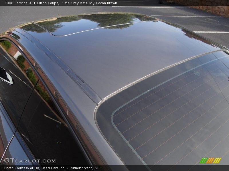 Slate Grey Metallic / Cocoa Brown 2008 Porsche 911 Turbo Coupe