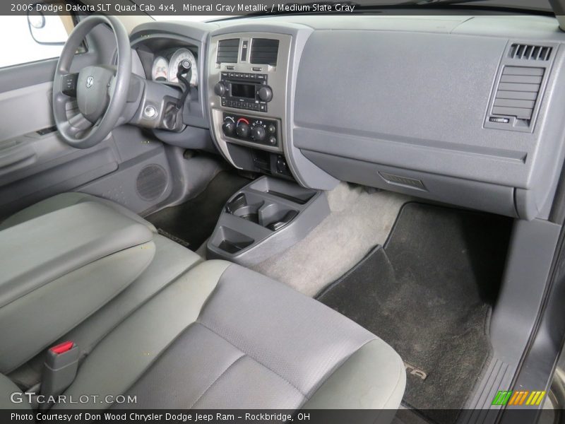 Mineral Gray Metallic / Medium Slate Gray 2006 Dodge Dakota SLT Quad Cab 4x4