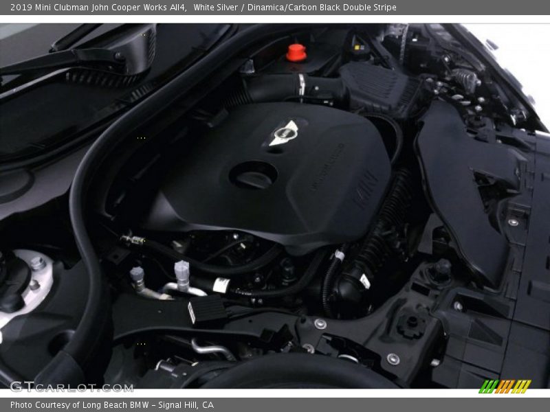 White Silver / Dinamica/Carbon Black Double Stripe 2019 Mini Clubman John Cooper Works All4