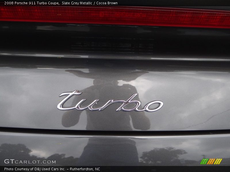 Slate Grey Metallic / Cocoa Brown 2008 Porsche 911 Turbo Coupe