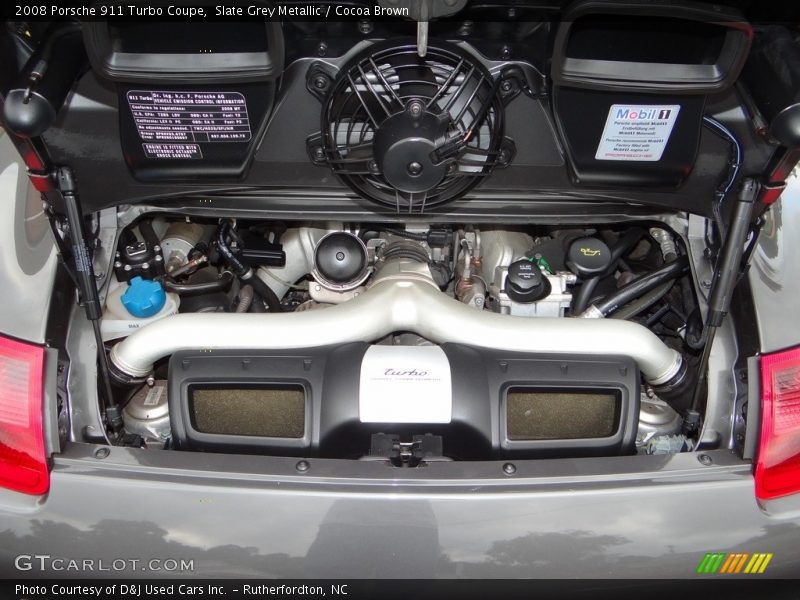 Slate Grey Metallic / Cocoa Brown 2008 Porsche 911 Turbo Coupe