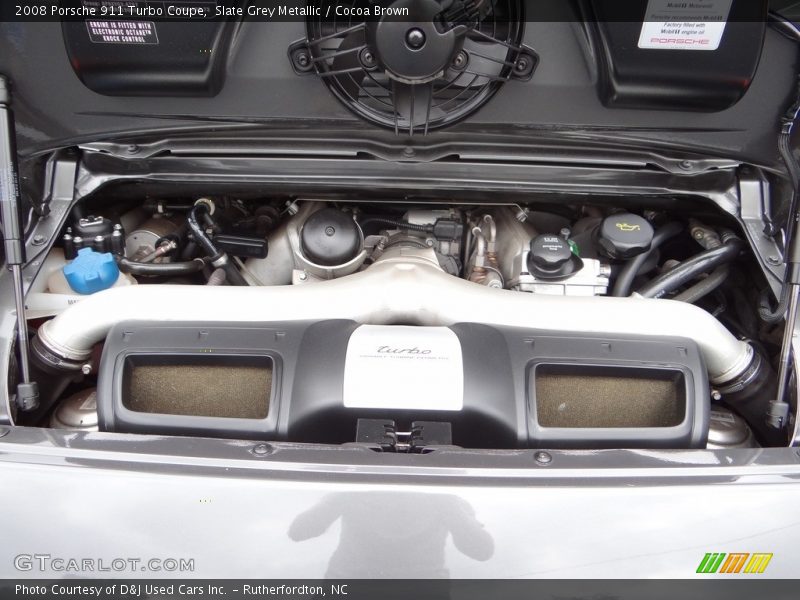 Slate Grey Metallic / Cocoa Brown 2008 Porsche 911 Turbo Coupe
