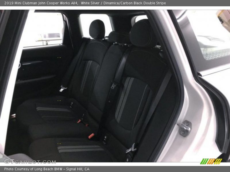 White Silver / Dinamica/Carbon Black Double Stripe 2019 Mini Clubman John Cooper Works All4