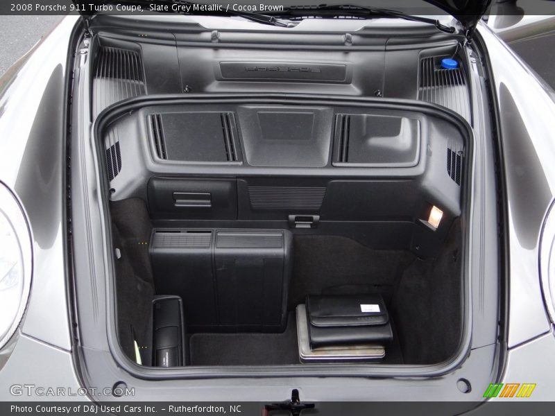 Slate Grey Metallic / Cocoa Brown 2008 Porsche 911 Turbo Coupe