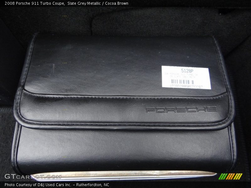 Slate Grey Metallic / Cocoa Brown 2008 Porsche 911 Turbo Coupe