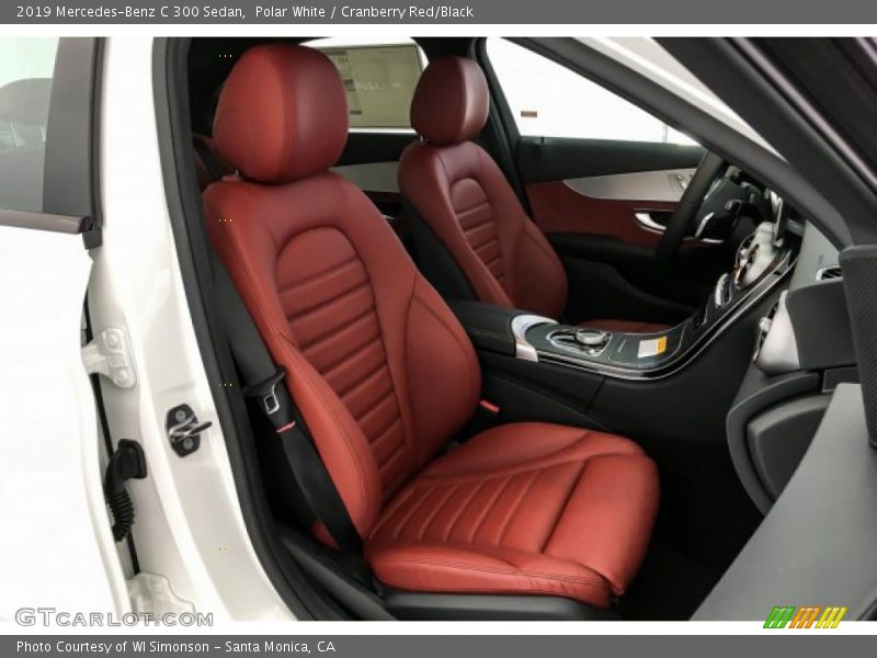 Polar White / Cranberry Red/Black 2019 Mercedes-Benz C 300 Sedan