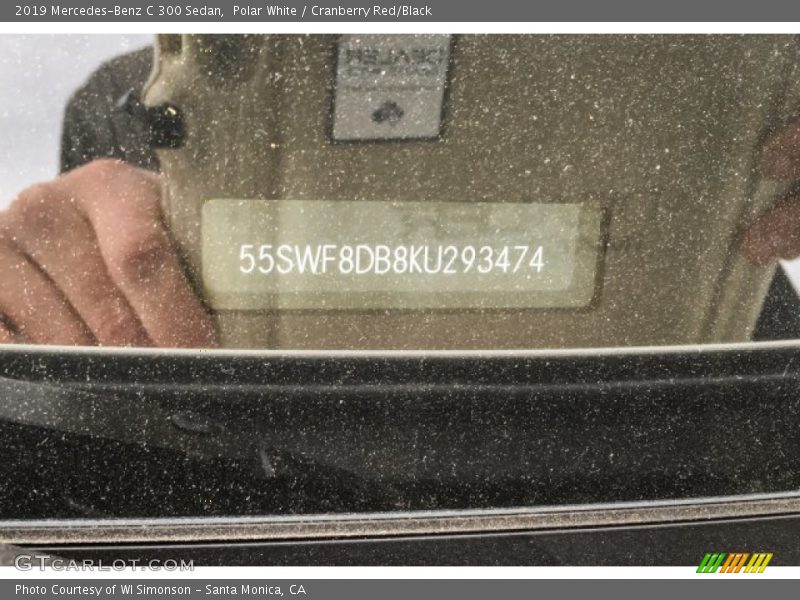 Polar White / Cranberry Red/Black 2019 Mercedes-Benz C 300 Sedan